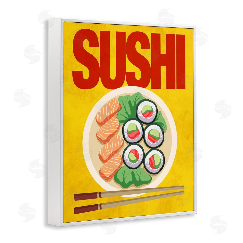 Marcus Prime Bright Sushi & Chopsticks White Framed Giclee Wall Art Print