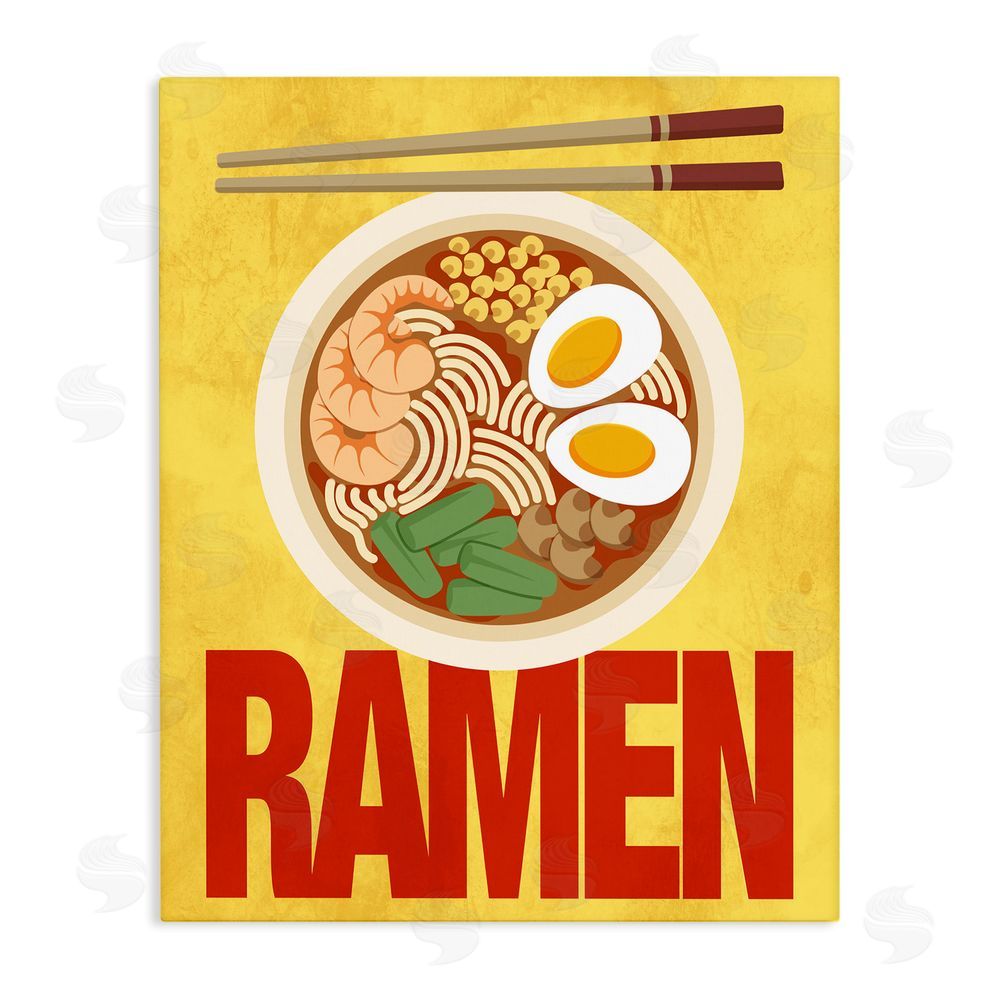 Marcus Prime Bright Ramen & Chopsticks Stretched Canvas Wall Art