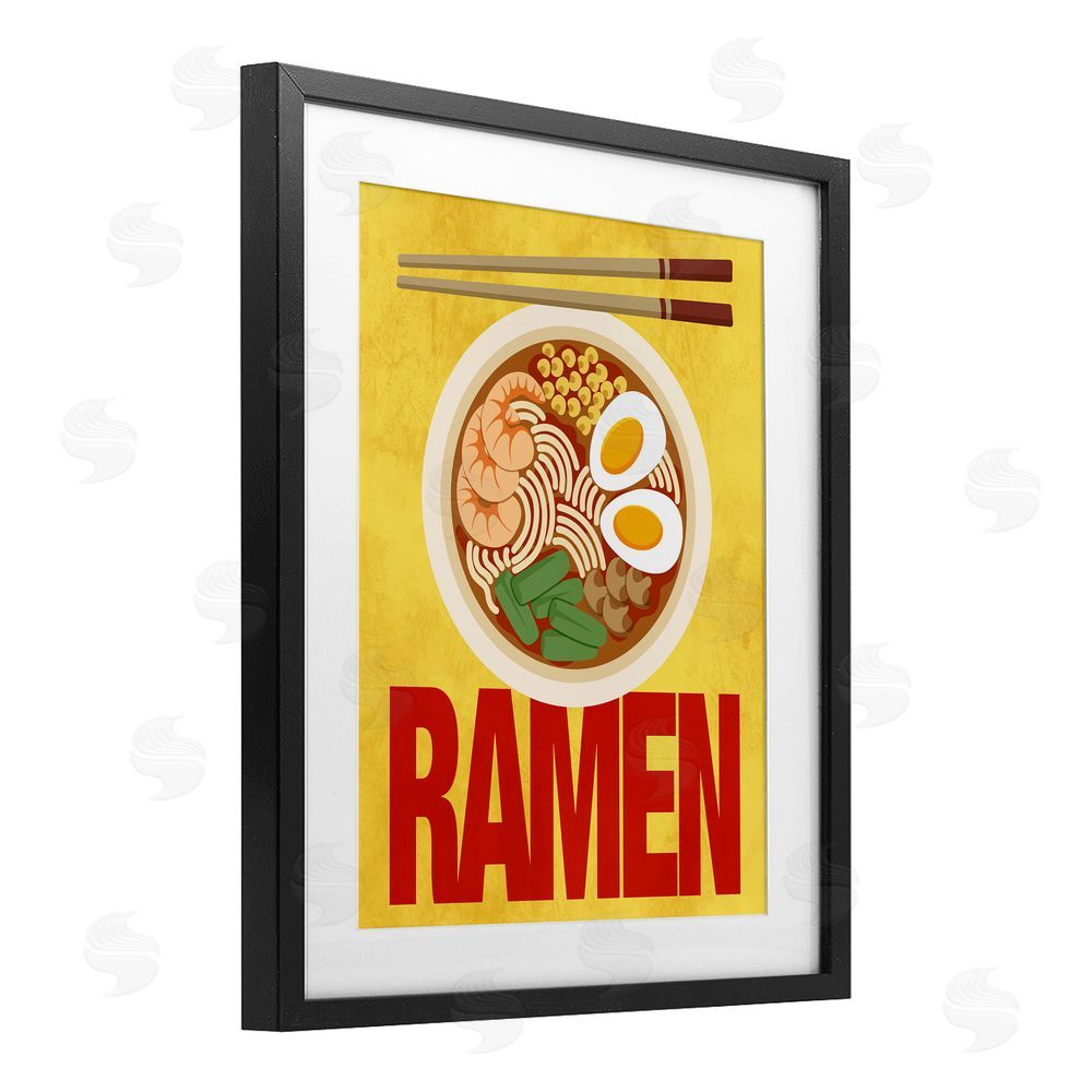 Marcus Prime Bright Ramen & Chopsticks Black Framed Print Under Glass Wall Art