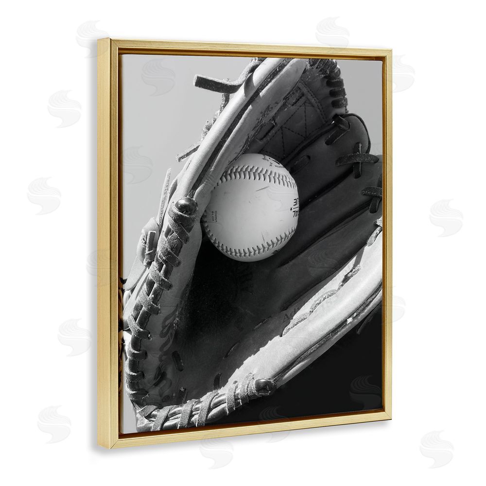 Marcus Prime Nice Catch Baseball Gold Floating Frame Canvas Wall Art Print