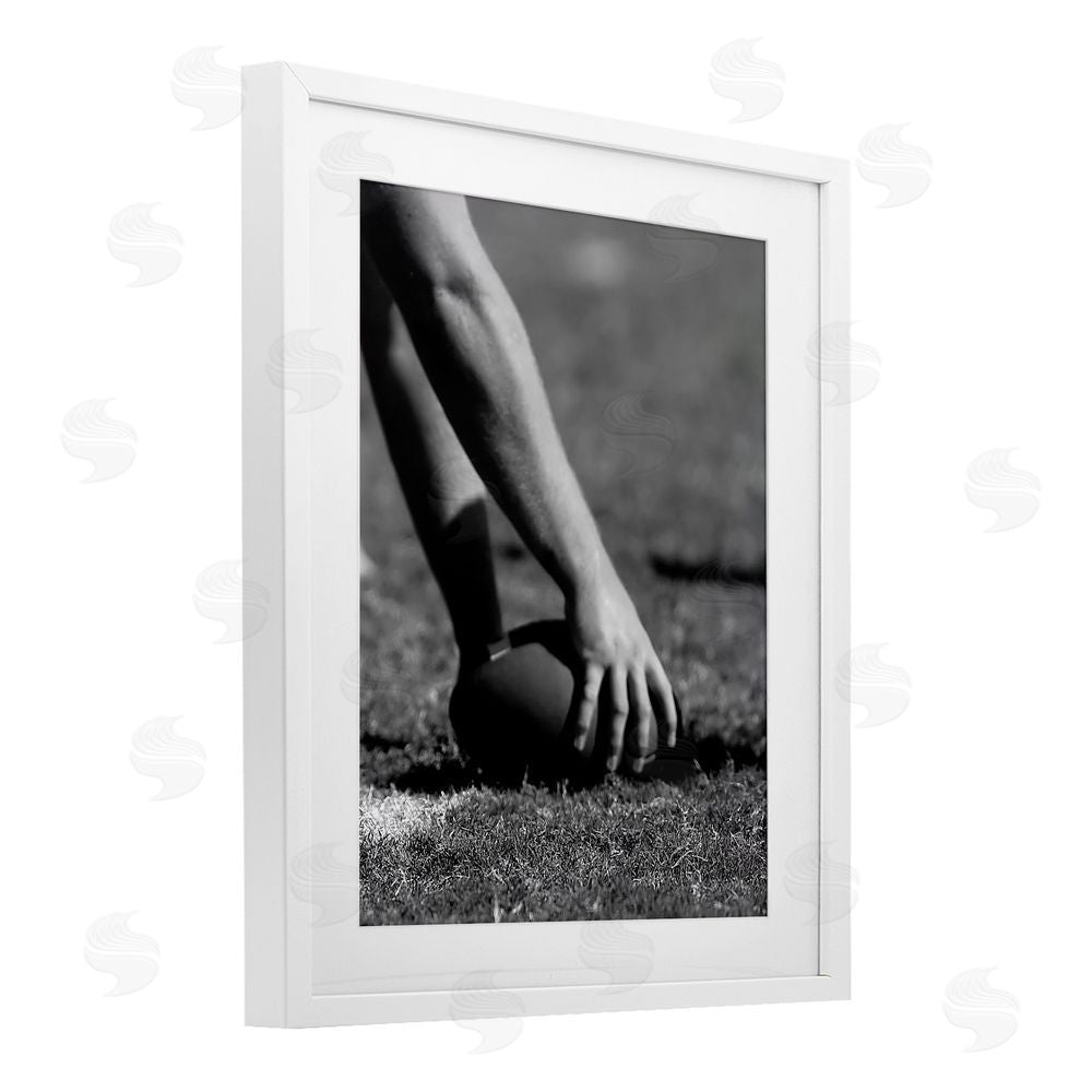 Marcus Prime Football Hike in Action White Framed Print Under Glass Wall Art