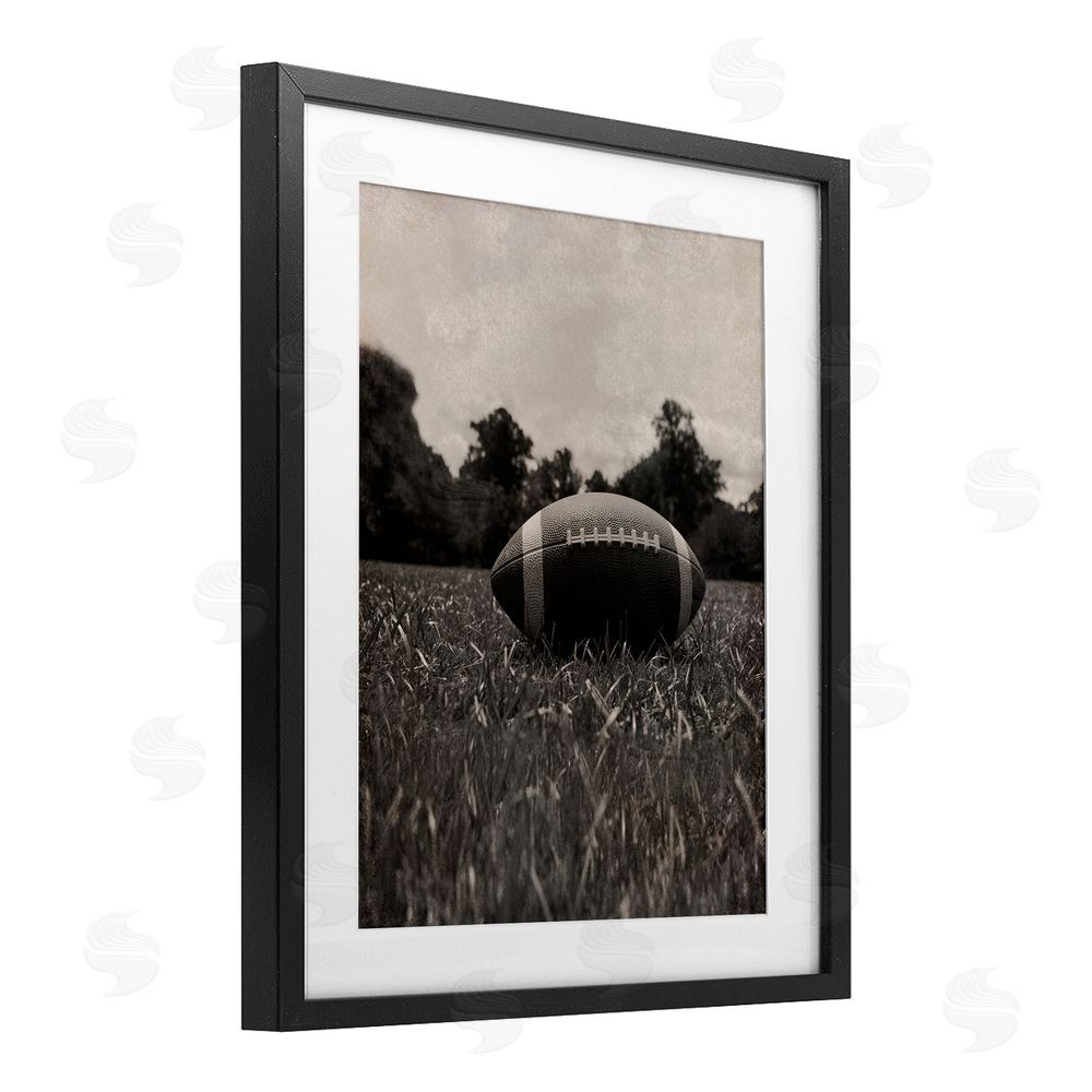 Marcus Prime Vintage Sports Football Black Framed Print Under Glass Wall Art