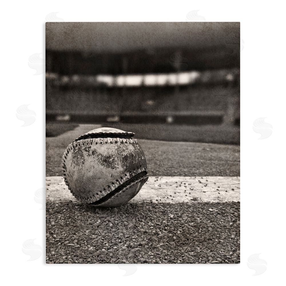 Marcus Prime Vintage Sports Weathered Baseball Stretched Canvas Wall Art Print