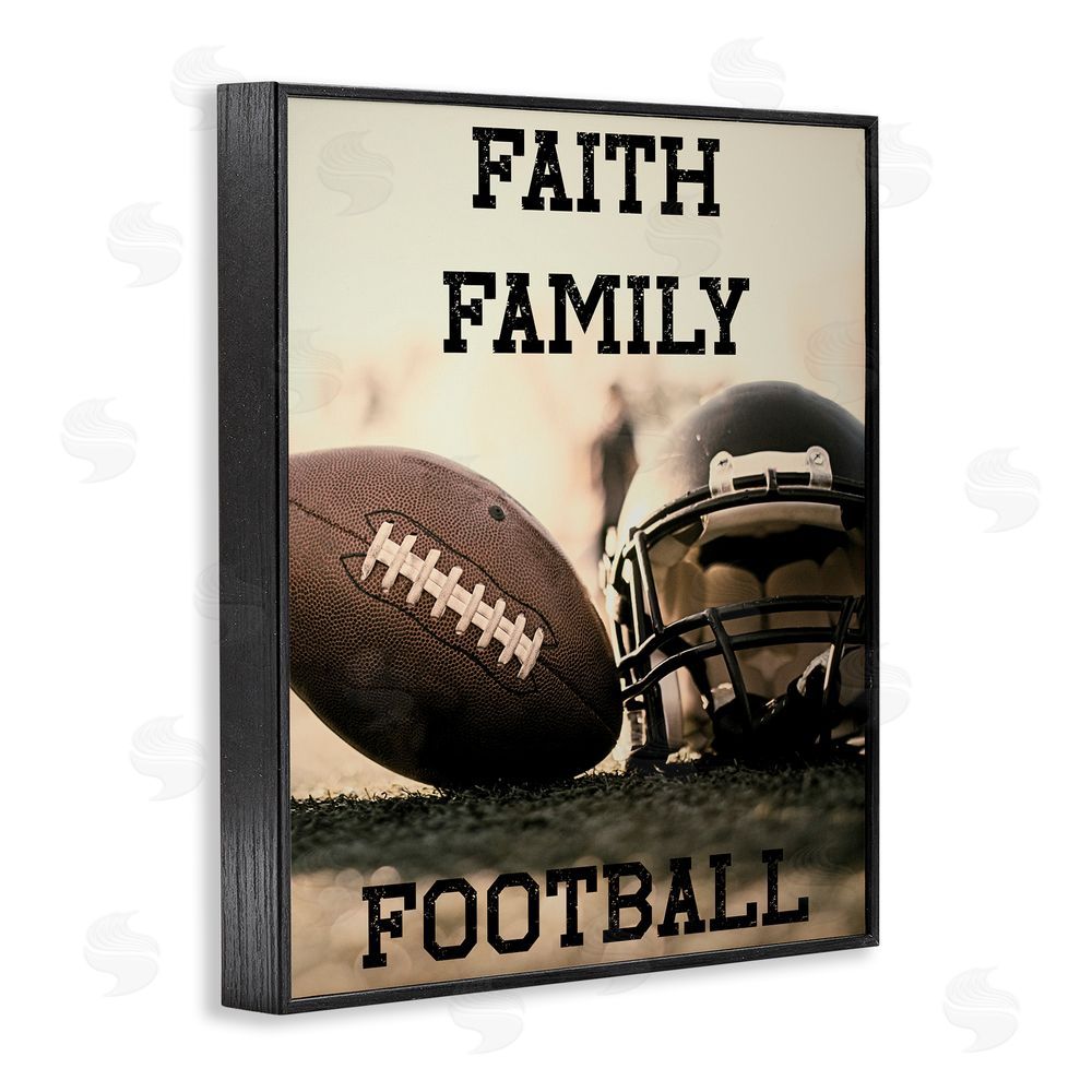 Jesse Keith Faith Family Football Black Framed Giclee Wall Art Print