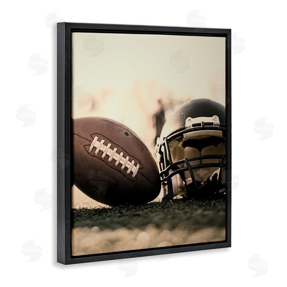 Jesse Keith Football Stand Alone Black Floating Frame Canvas Wall Art Print