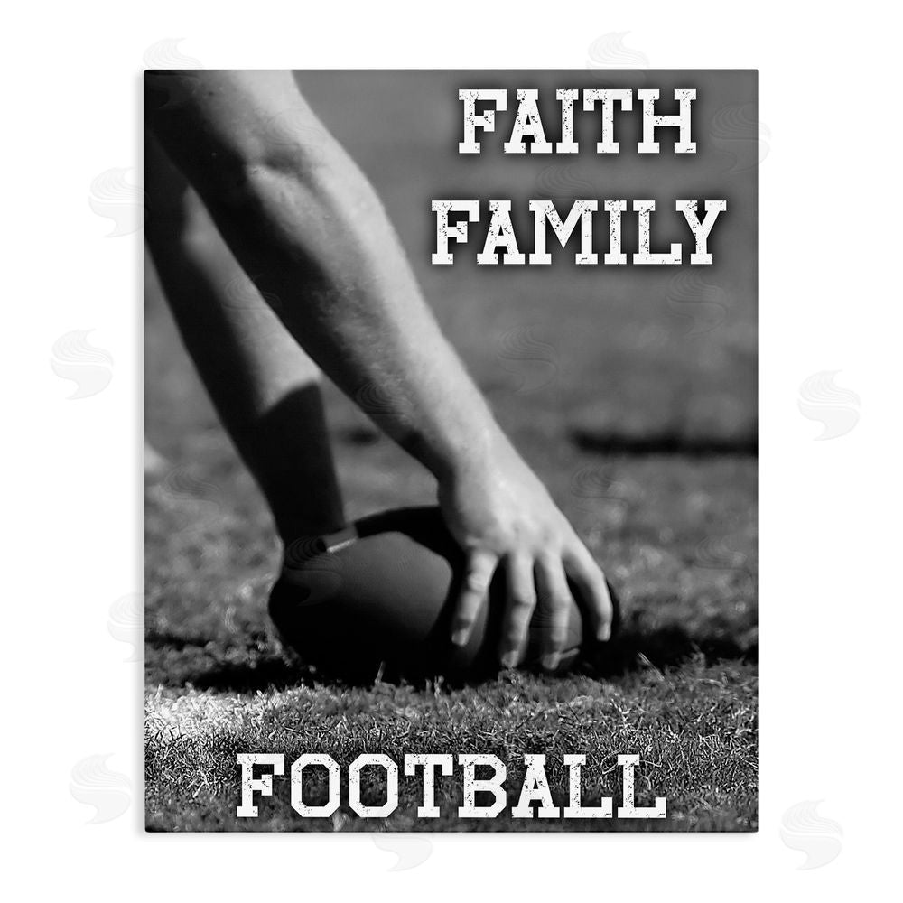 Marcus Prime Faith Family Football Hike Stretched Canvas Wall Art Print
