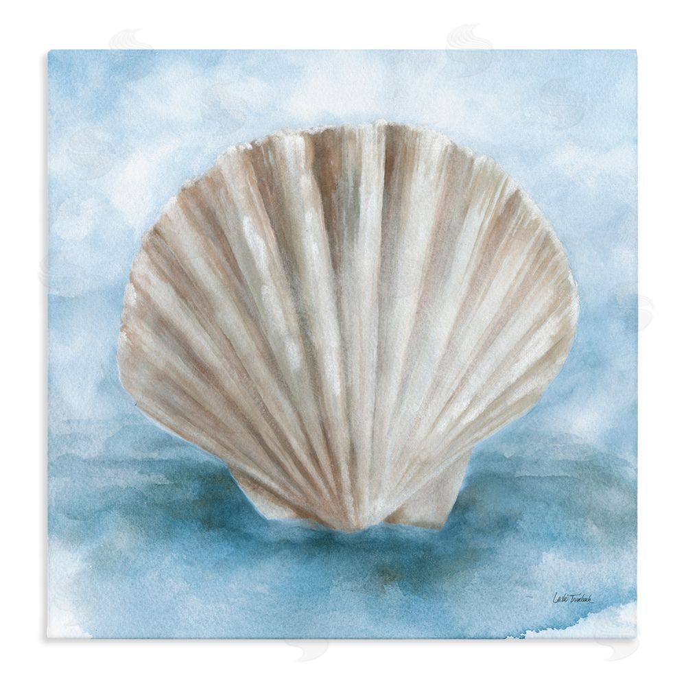 Leslie Trimbach Coastal Calm Clamshell Stretched Canvas Wall Art Print