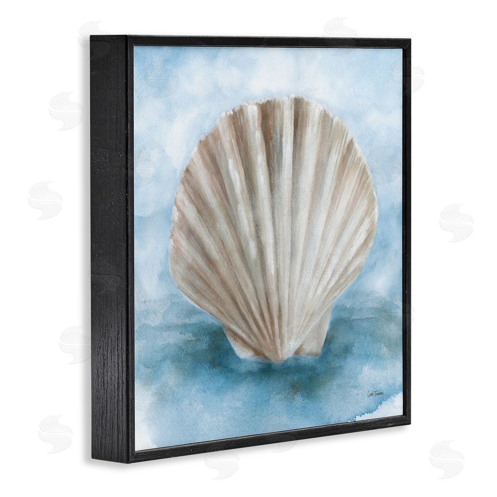 Leslie Trimbach Coastal Calm Clamshell Black Framed Giclee Wall Art Print