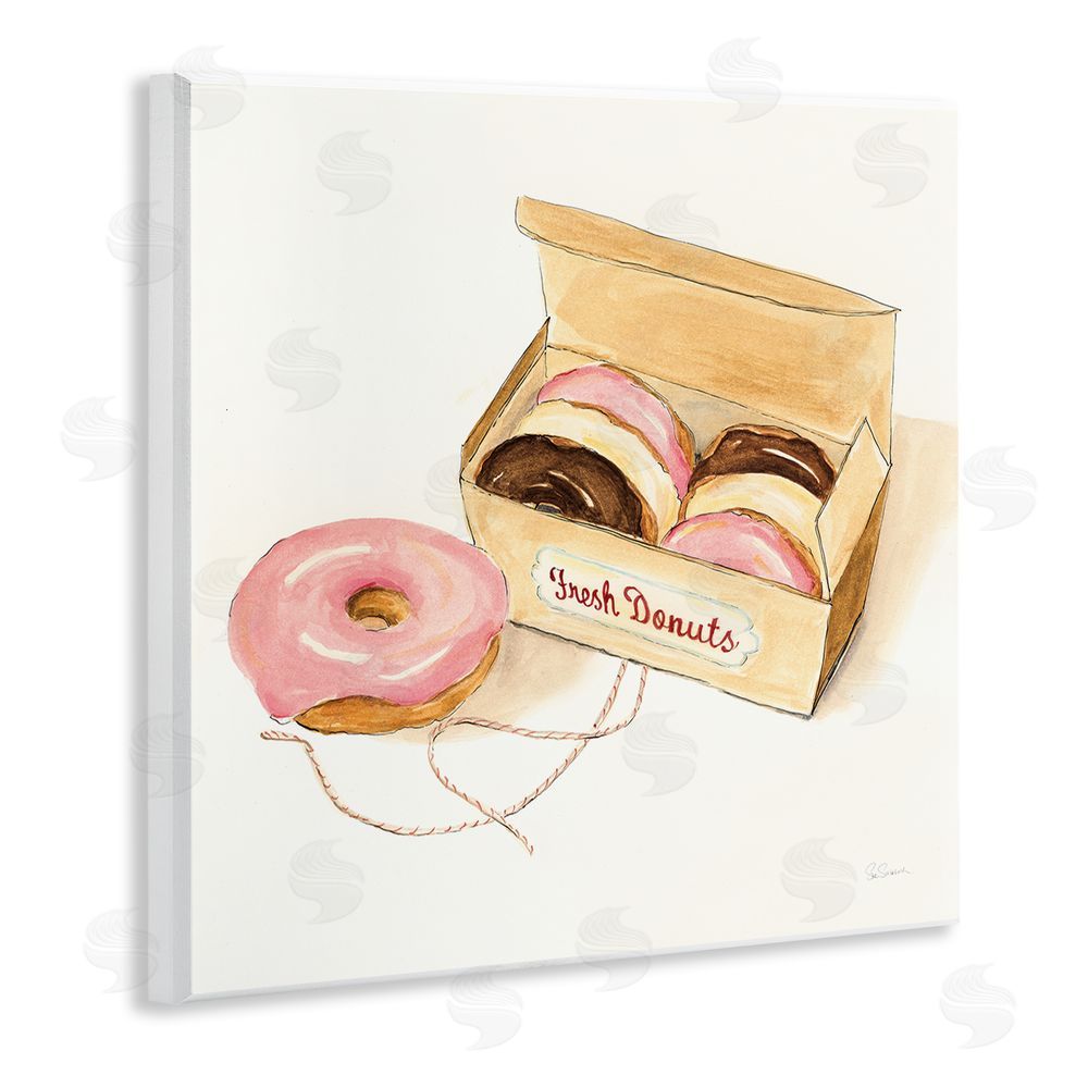 Sue Schlabach Box of Fresh Donuts Wooden Wall Plaque Art Print