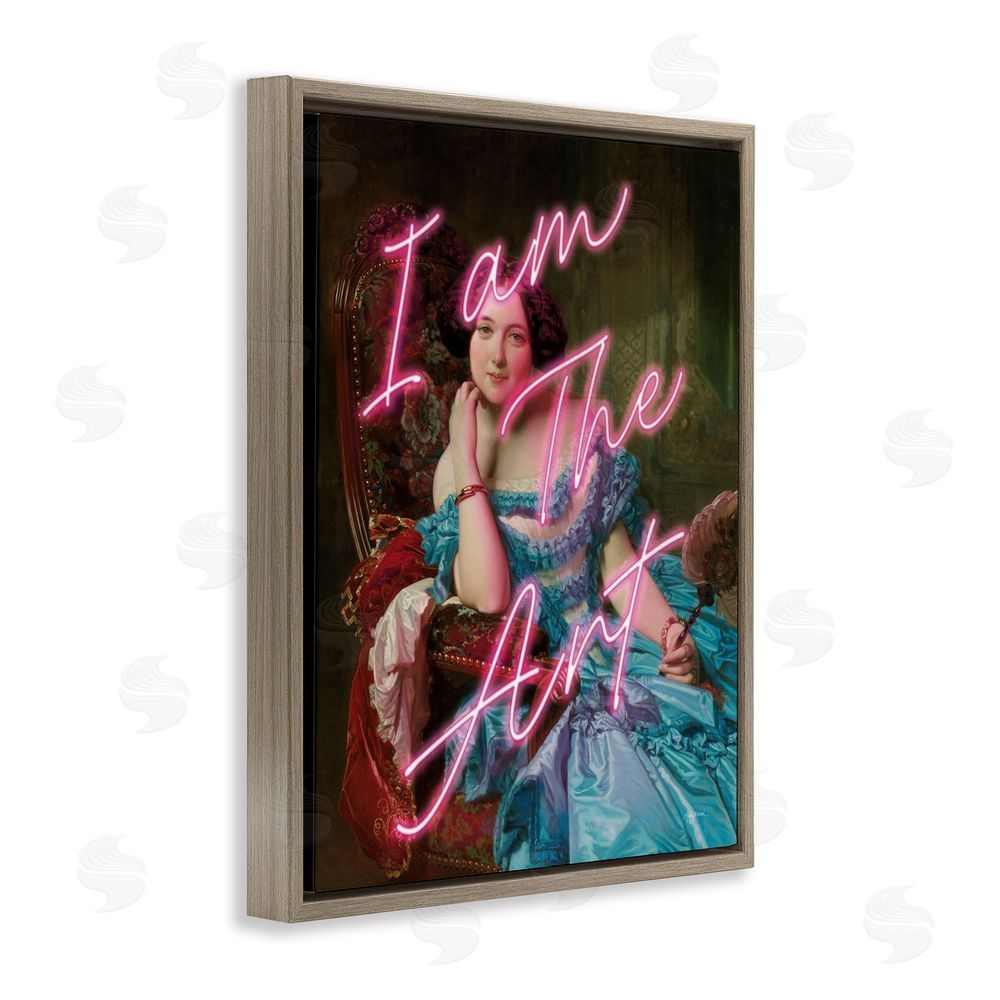 Mary Urban I Am The Art Portrait Brown Floating Frame Canvas Wall Art Print