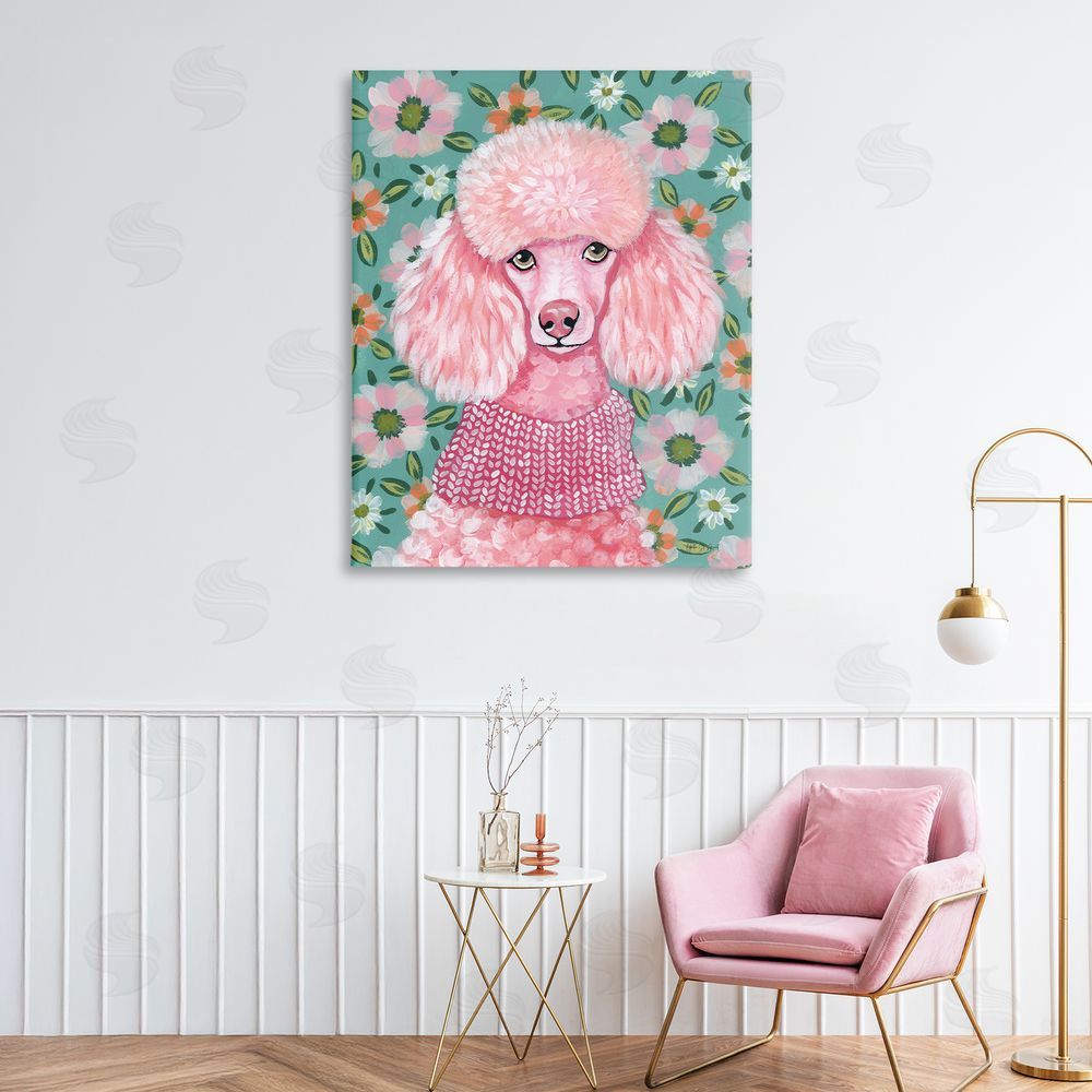 Yvette St. Amant Floral Poodle In Pink