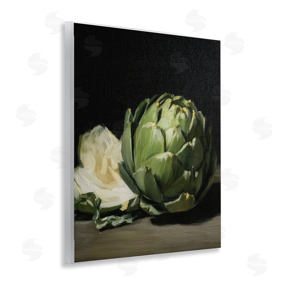 Paula Freeman Classic Green Artichoke Still Life Wooden Wall Plaque Art Print