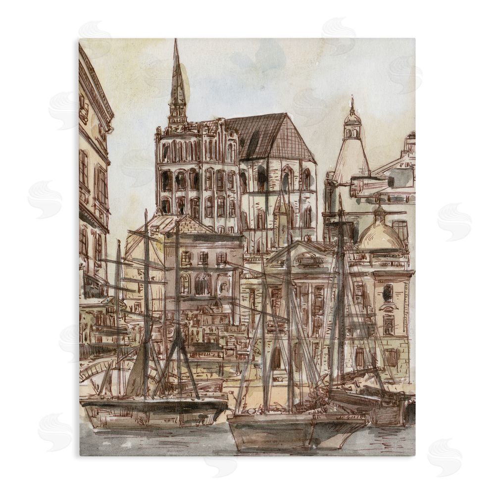 Melissa Wang Harbor of Salted Remnants Stretched Canvas Wall Art