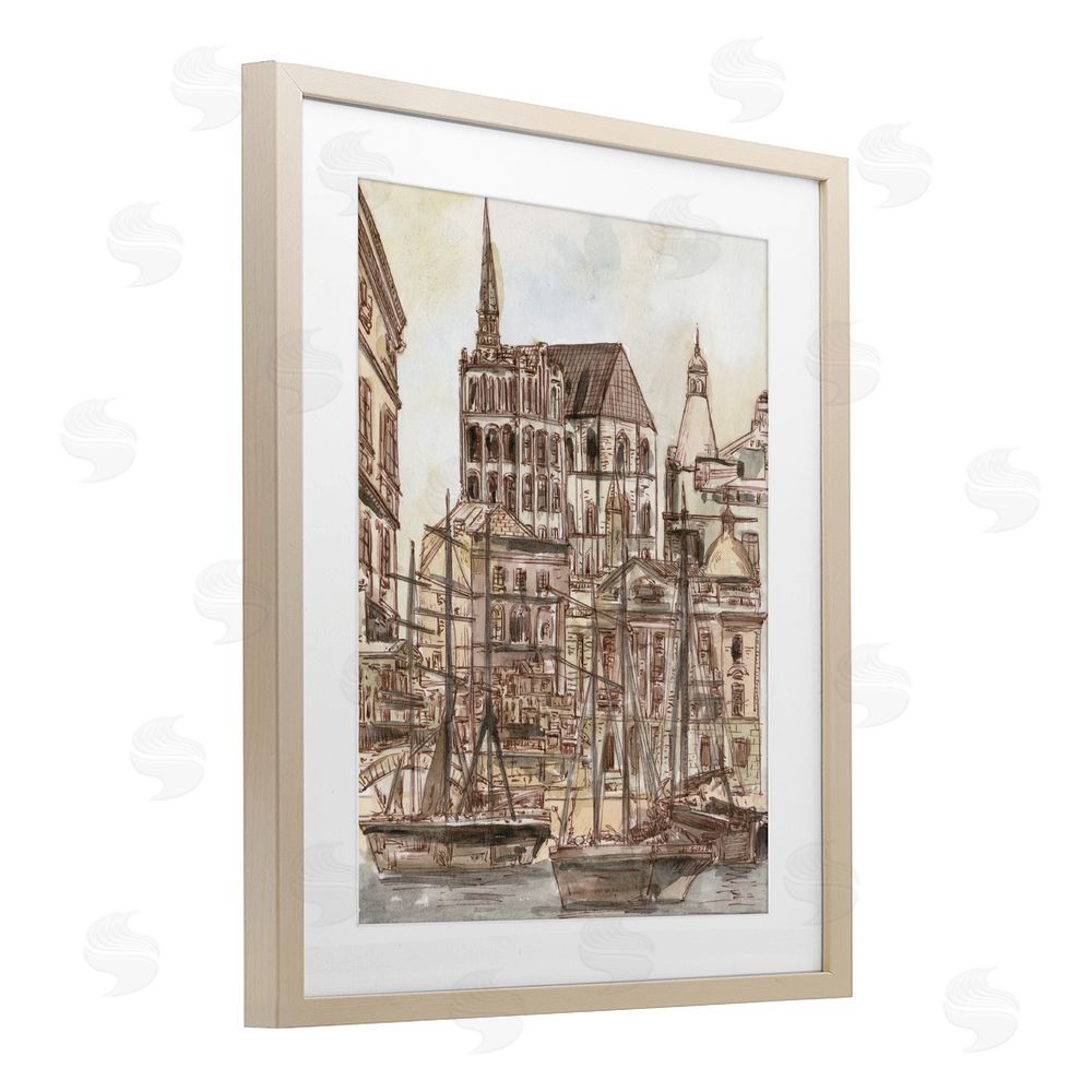 Melissa Wang Harbor of Salted Remnants Birch Framed Print Under Glass Wall Art