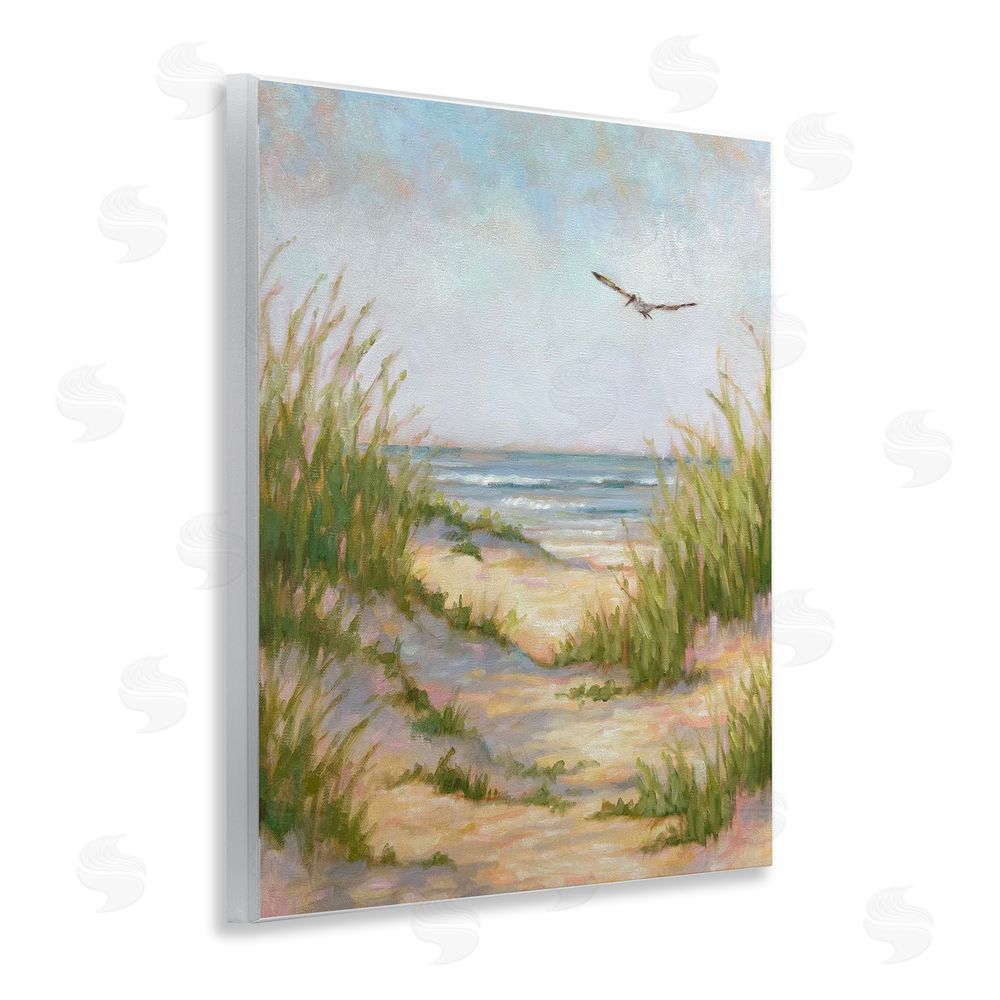 Linda Sperruzzi Peaceful Beach Sand Dunes Wooden Wall Plaque Art Print