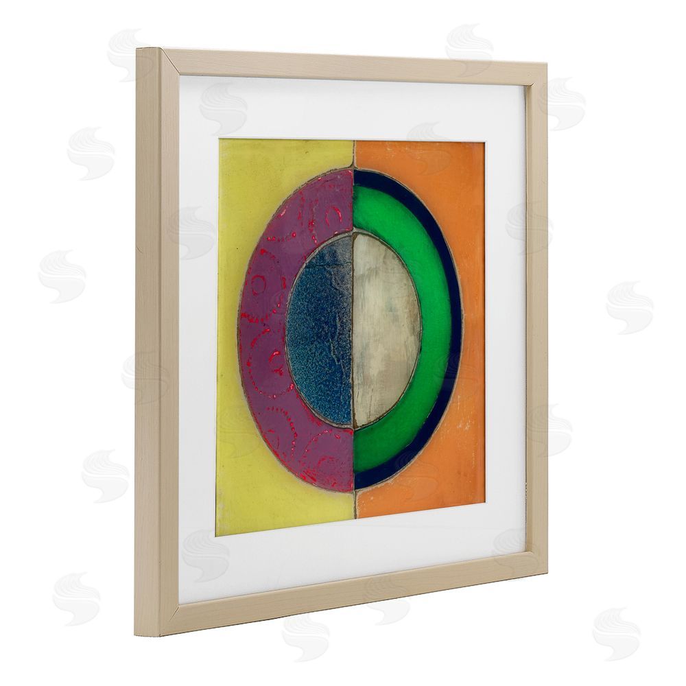 Matthew Finger Muted Round Color Black Birch Framed Print Under Glass Wall Art