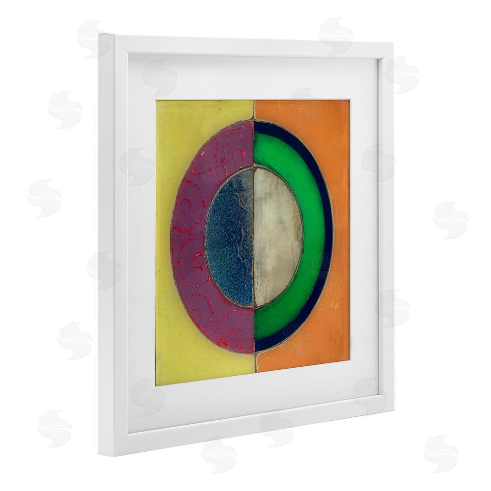 Matthew Finger Muted Round Color Black White Framed Print Under Glass Wall Art