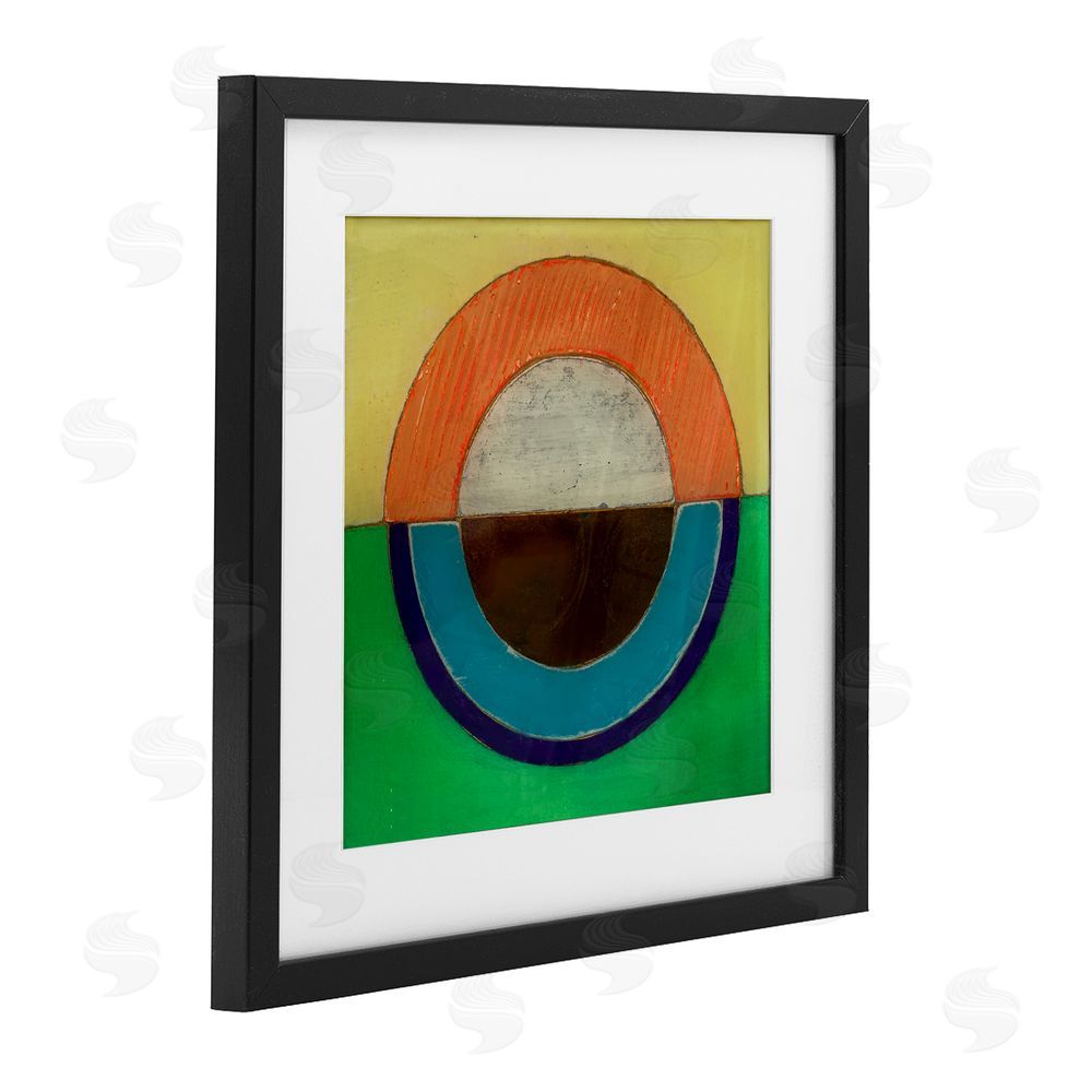Matthew Finger Balanced Circle Symmetry Black Framed Print Under Glass Wall Art