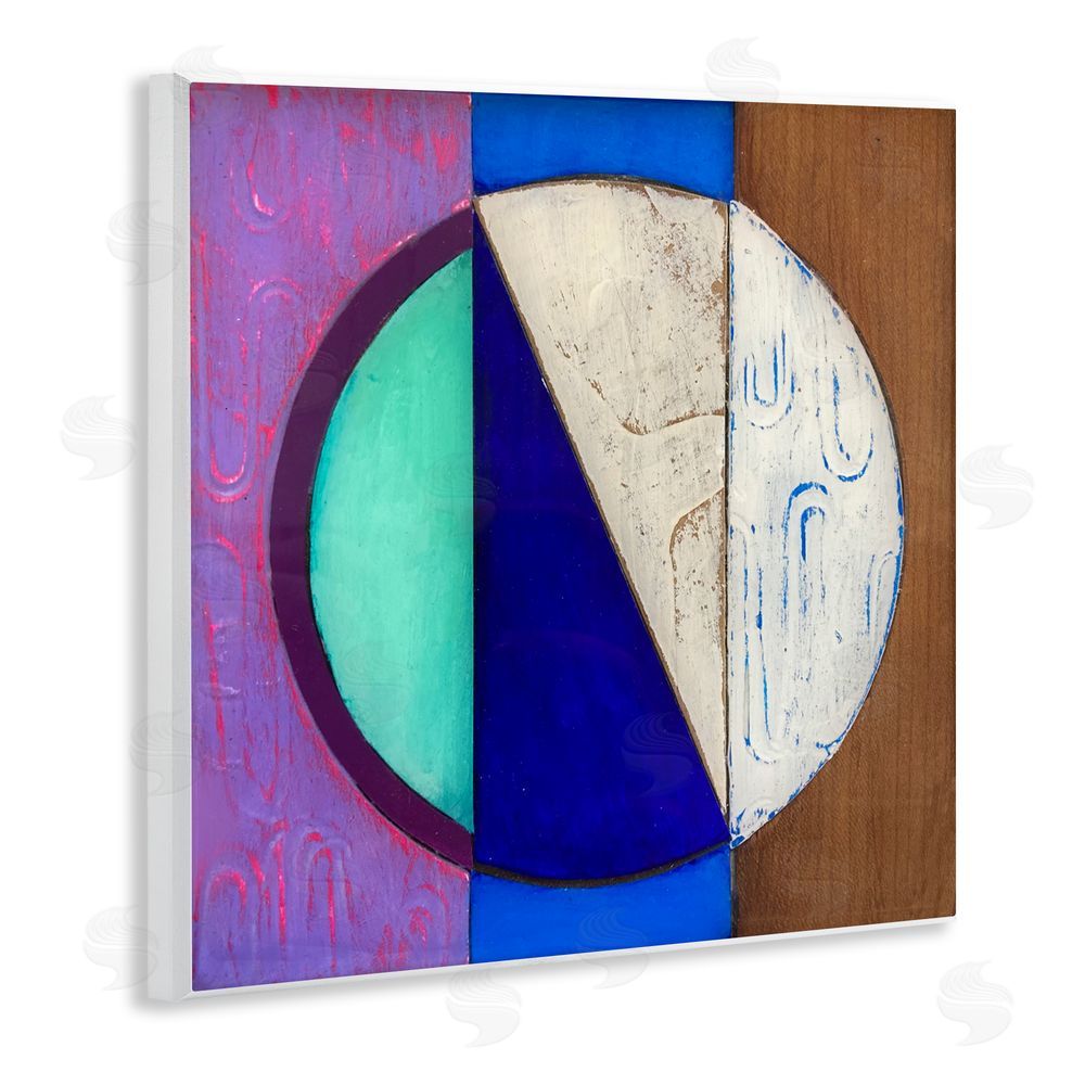 Matthew Finger Structured Blue & Purple Circle Wall Plaque Art Print