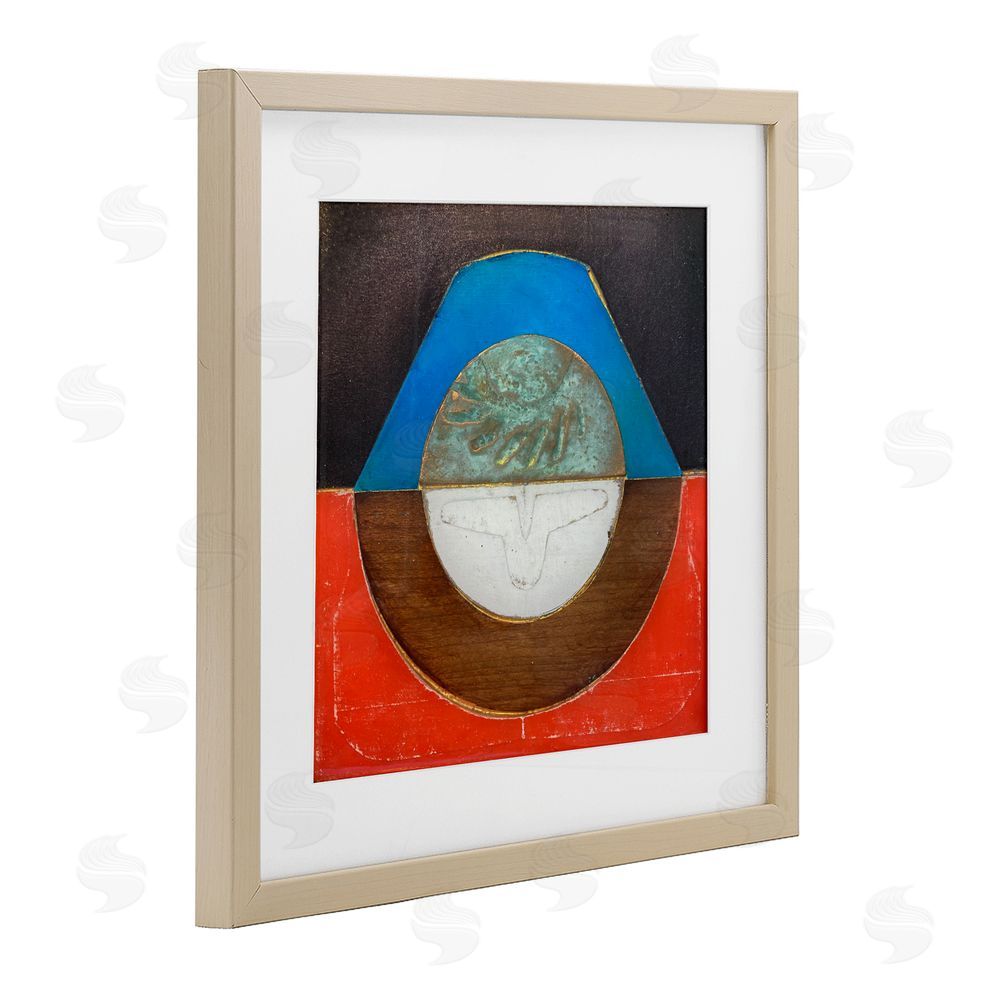 Matthew Finger Round Rustic Symmetry Birch Framed Print Under Glass Wall Art
