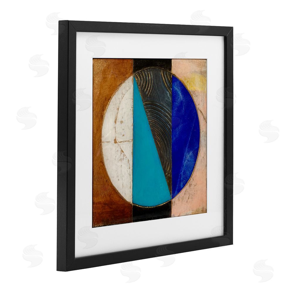 Matthew Finger Structured Circle Abstraction Black Framed Print Under Glass Wall Art