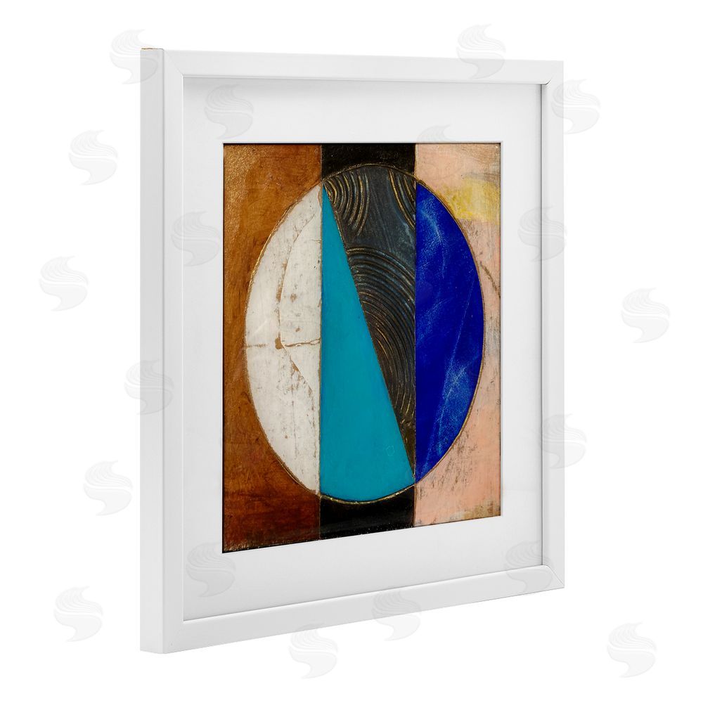 Matthew Finger Structured Circle Abstraction White Framed Print Under Glass Wall Art