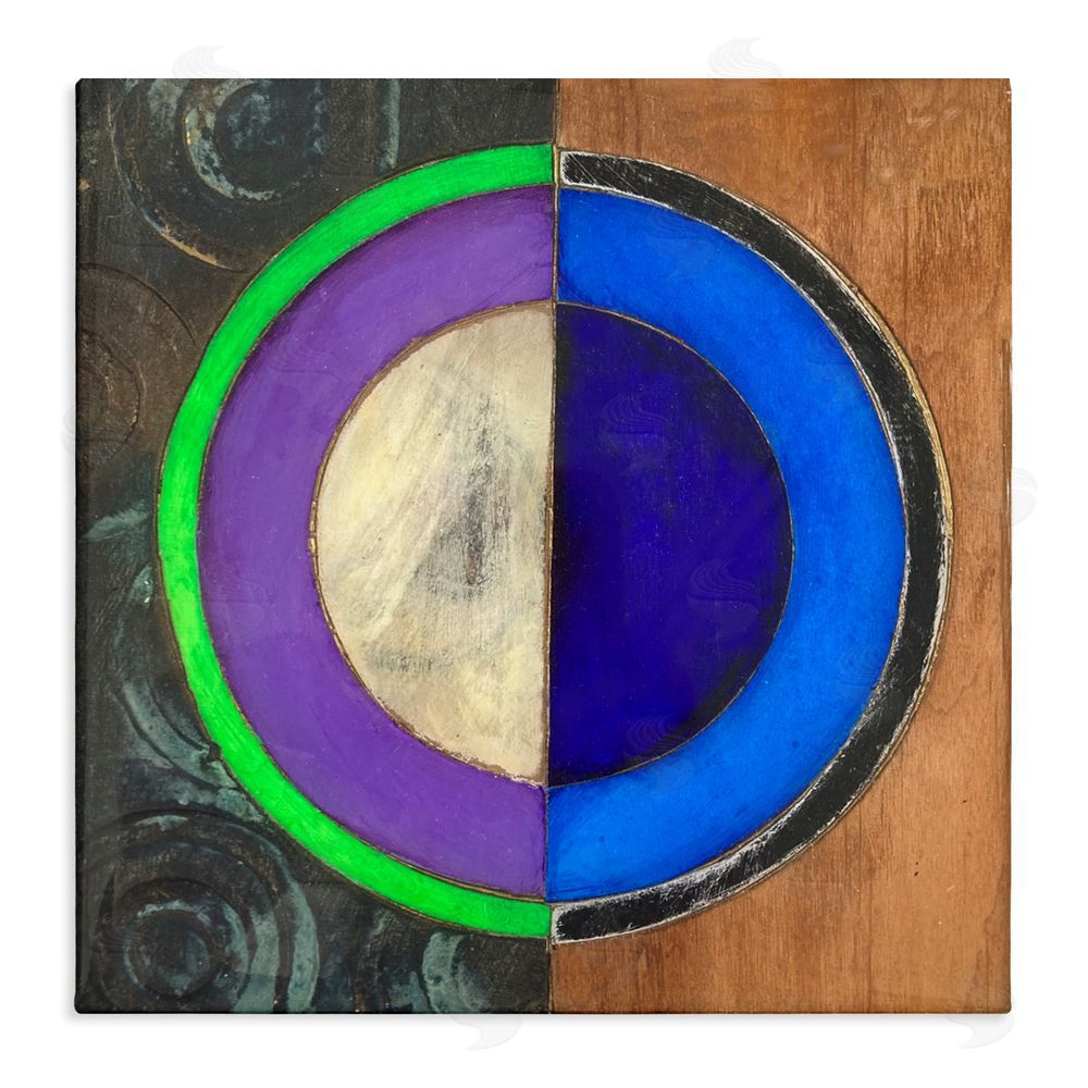 Matthew Finger Rustic Circular Balance Stretched Canvas Wall Art Print
