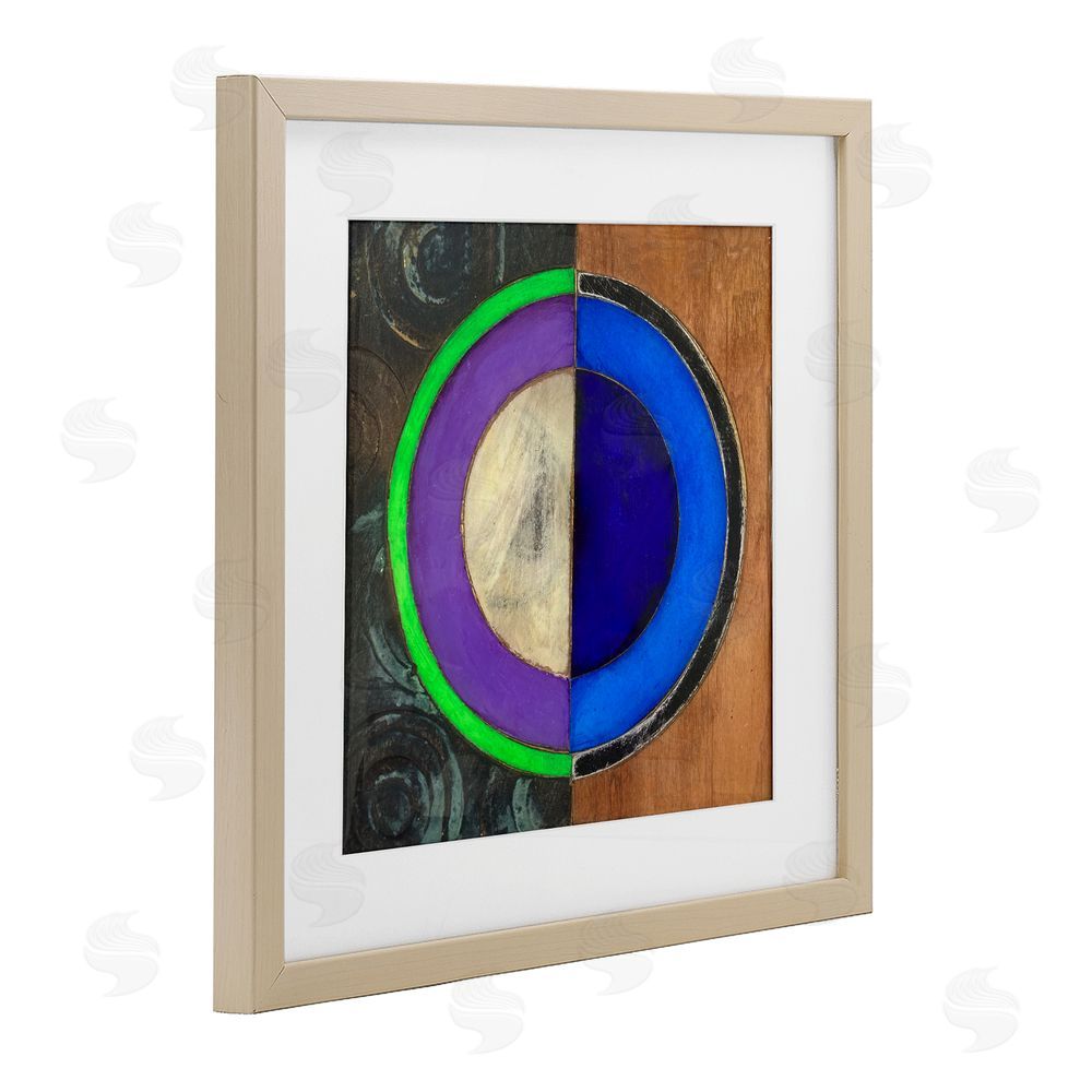 Matthew Finger Rustic Circular Balance Birch Framed Print Under Glass Wall Art
