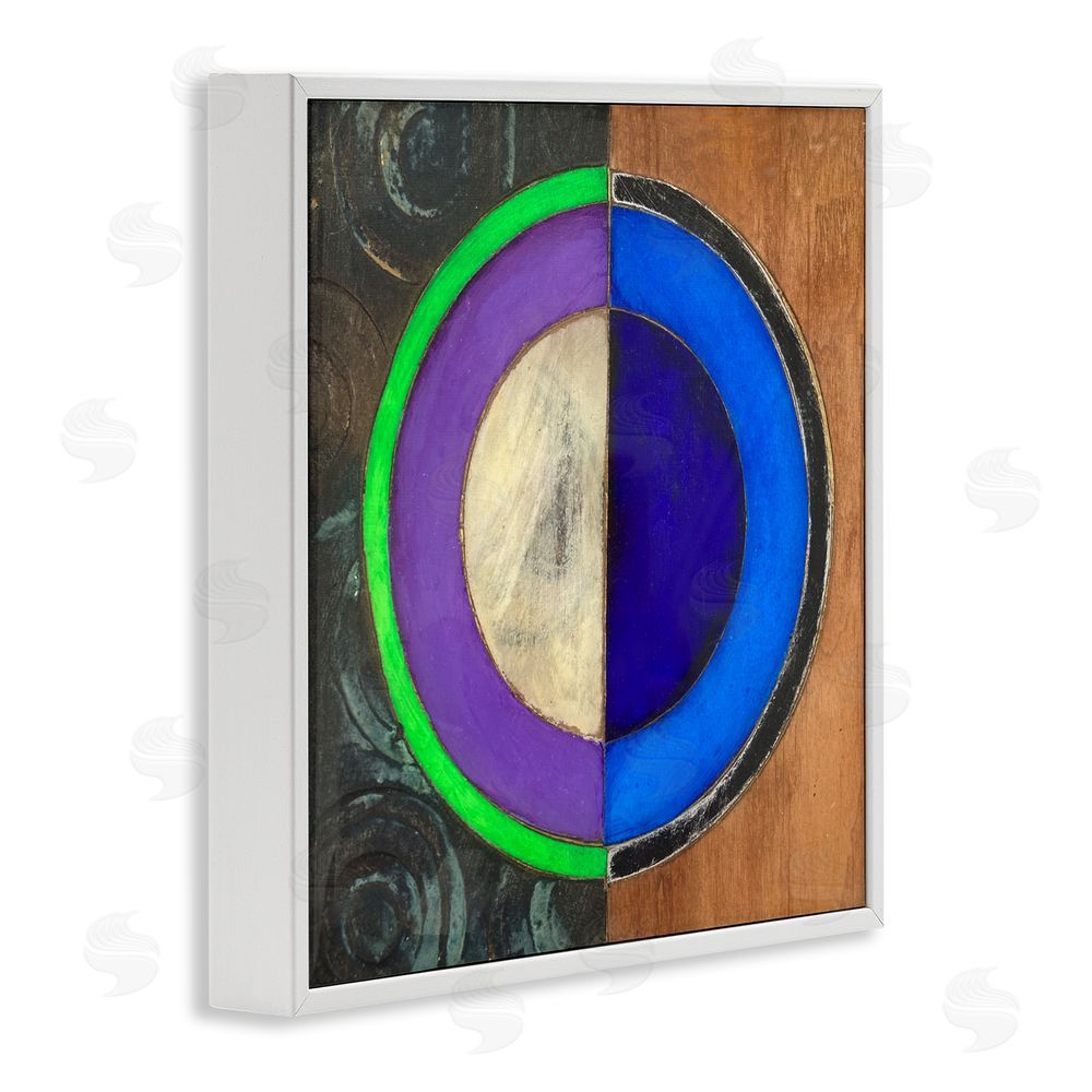 Matthew Finger Rustic Circular Balance White Framed Giclee Wall Art Print