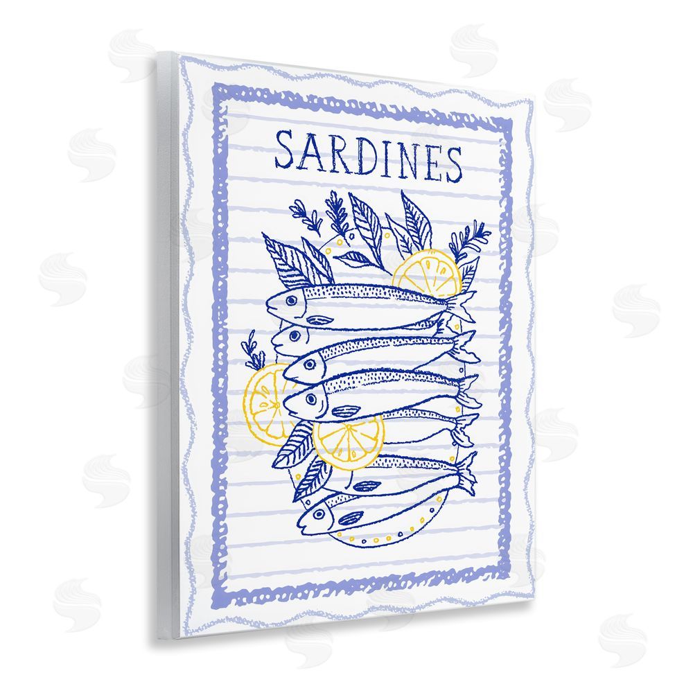 Creative Studio Sardines Pile with Lemons Wall Plaque Art Print