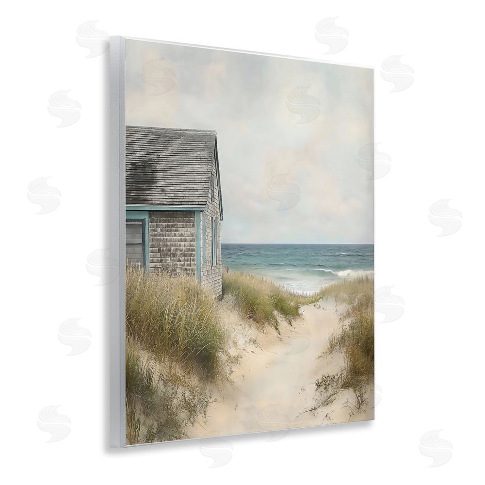 Creative Studio Oceanfront Cottage on Dune Path Wall Plaque Home Decor Art Print