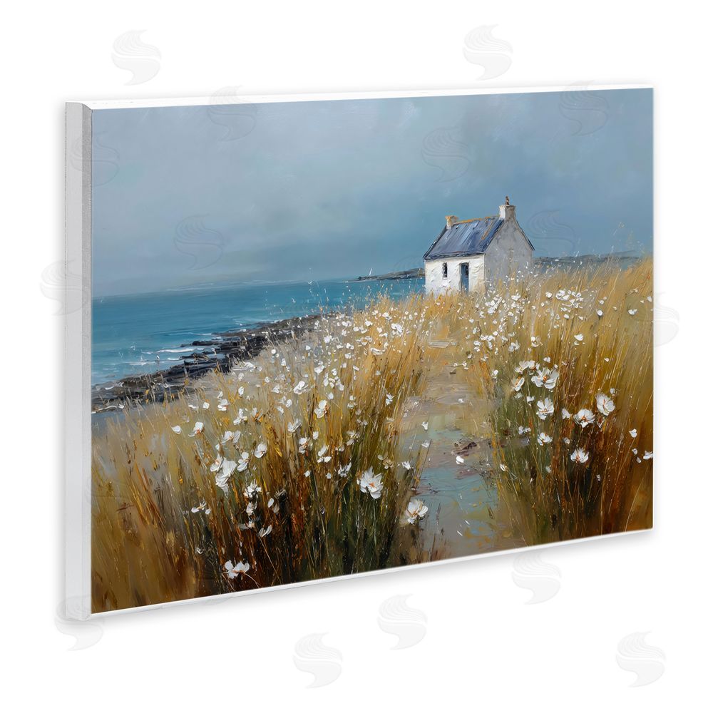 Petal Prints Design Oceanfront Cottage Wildflowers Wall Plaque Home Decor Art Print