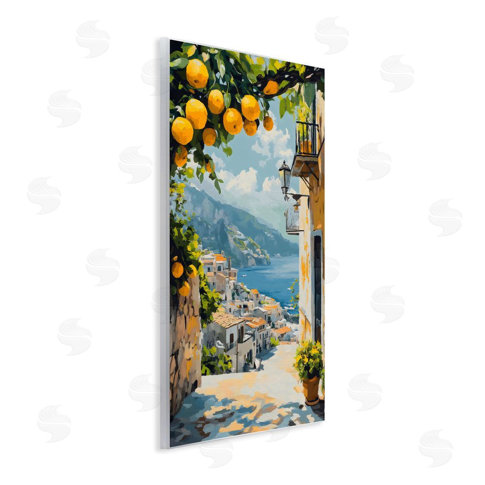 Creative Studio Lemon Tree Overlooking Coast Wall Plaque Home Decor Art Print