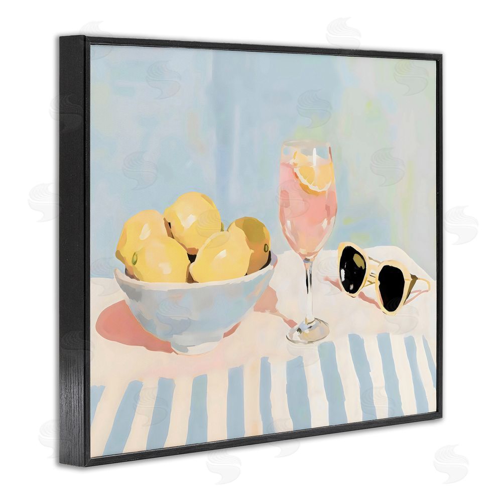 Sisi and Seb Aperol & Summer Lemons Black Framed Giclee Wall Art Print