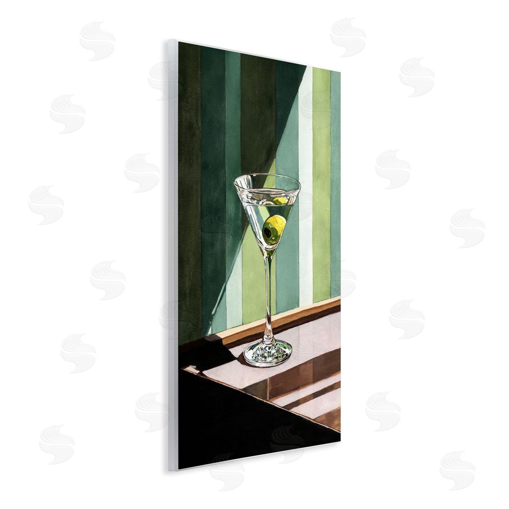 Petal Prints Design Olive Martini in Sun Beam Wall Plaque Home Decor Art Print