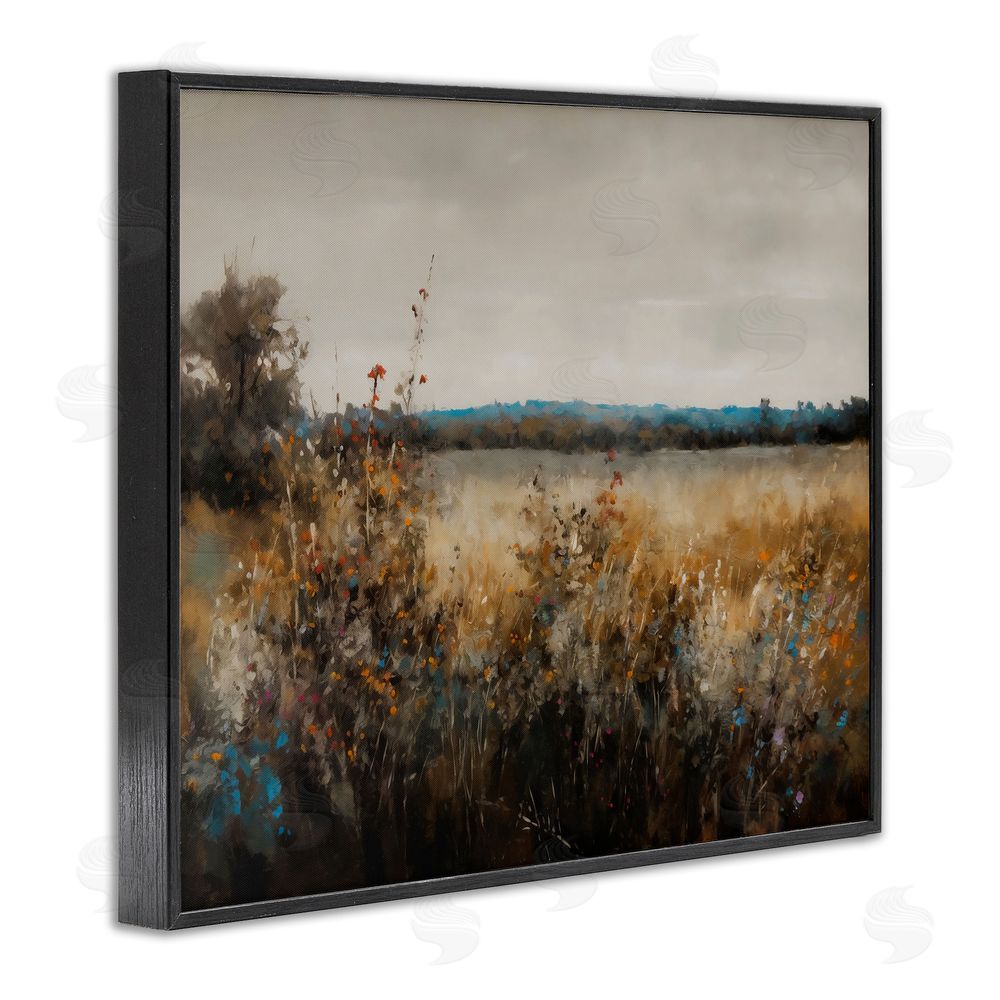 Creative Studio Abstract Grunge Meadow Black Framed Giclee Wall Art Print