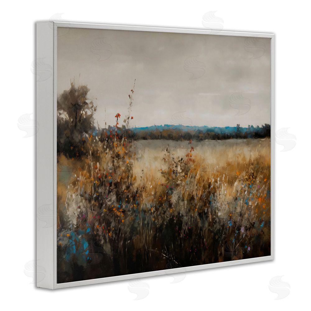 Creative Studio Abstract Grunge Meadow White Framed Giclee Wall Art Print