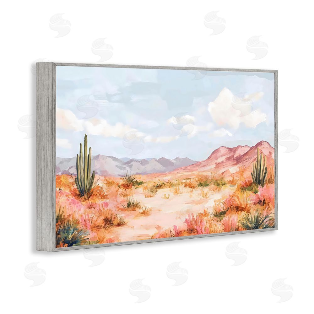 Creative Studio Pastel Desert Dream Sunset Gray Framed Giclee Wall Art