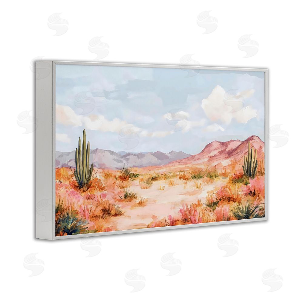 Creative Studio Pastel Desert Dream Sunset White Framed Giclee Wall Art