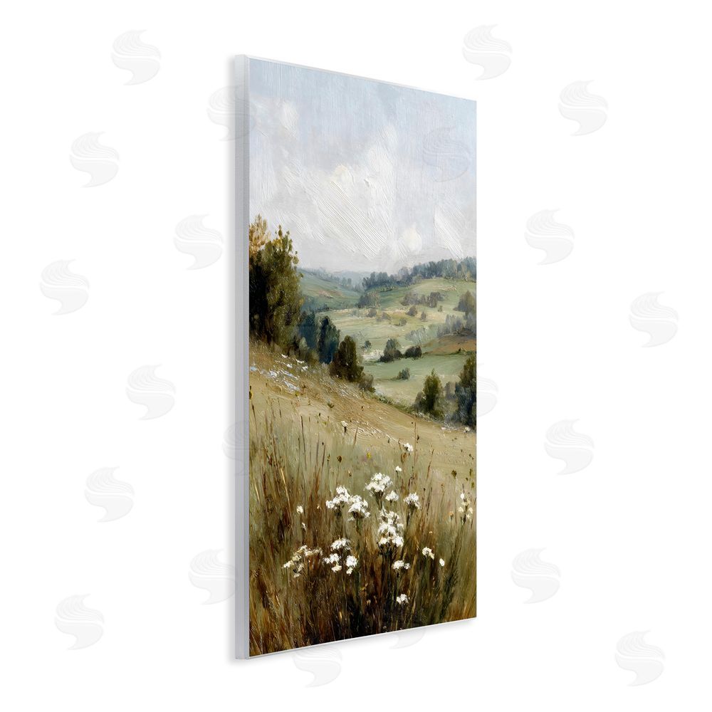 Petal Prints Design Hill of White Flowers Wall Plaque Home Decor Art Print