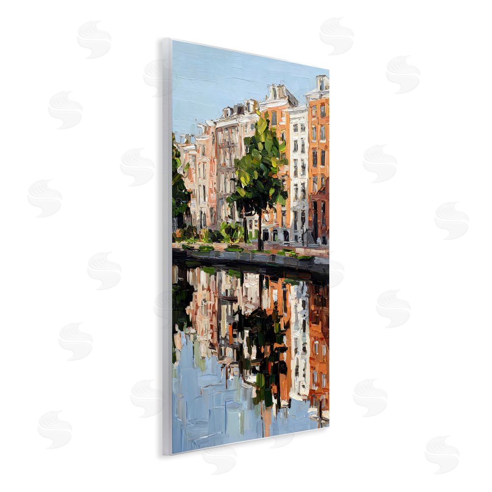 Petal Prints Design Waterside Apartments on Canal Wall Plaque Printed Art
