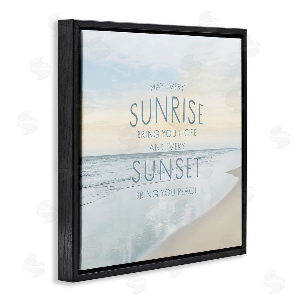 Natalie Carpentieri Sunrise & Sunset Statement Black Floating Frame Canvas Wall Art Print