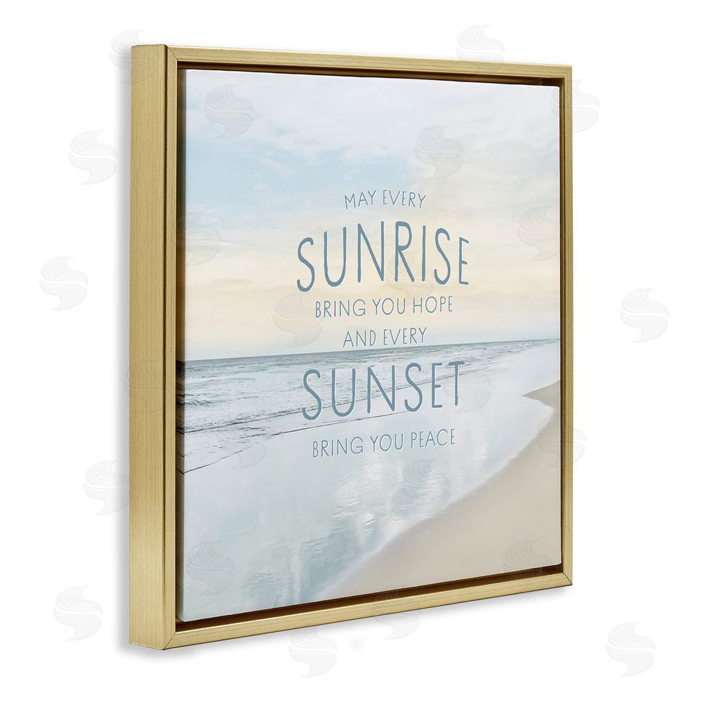 Natalie Carpentieri Sunrise & Sunset Statement Gold Floating Frame Canvas Wall Art Print