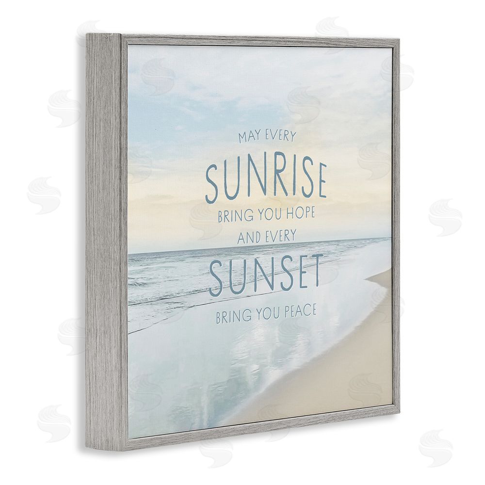 Natalie Carpentieri Sunrise & Sunset Statement Gray Framed Giclee Wall Art Print