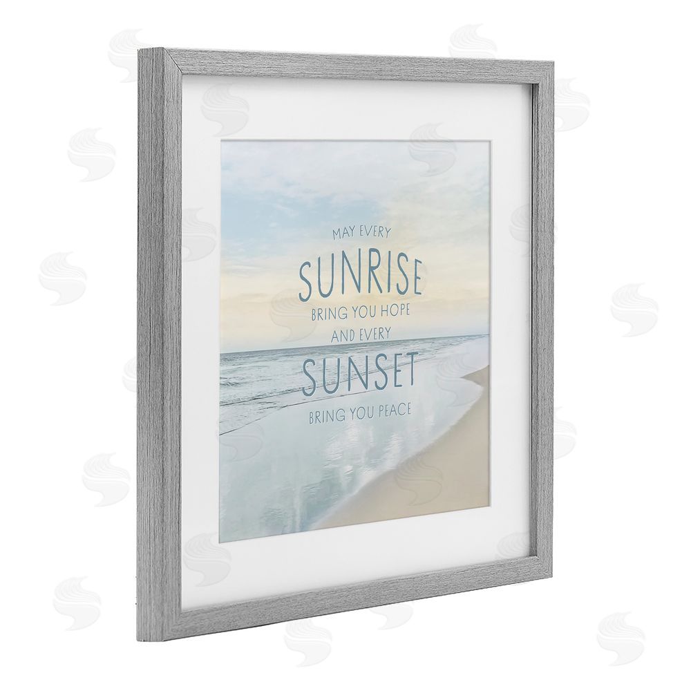 Natalie Carpentieri Sunrise & Sunset Statement Gray Framed Print Under Glass Wall Art