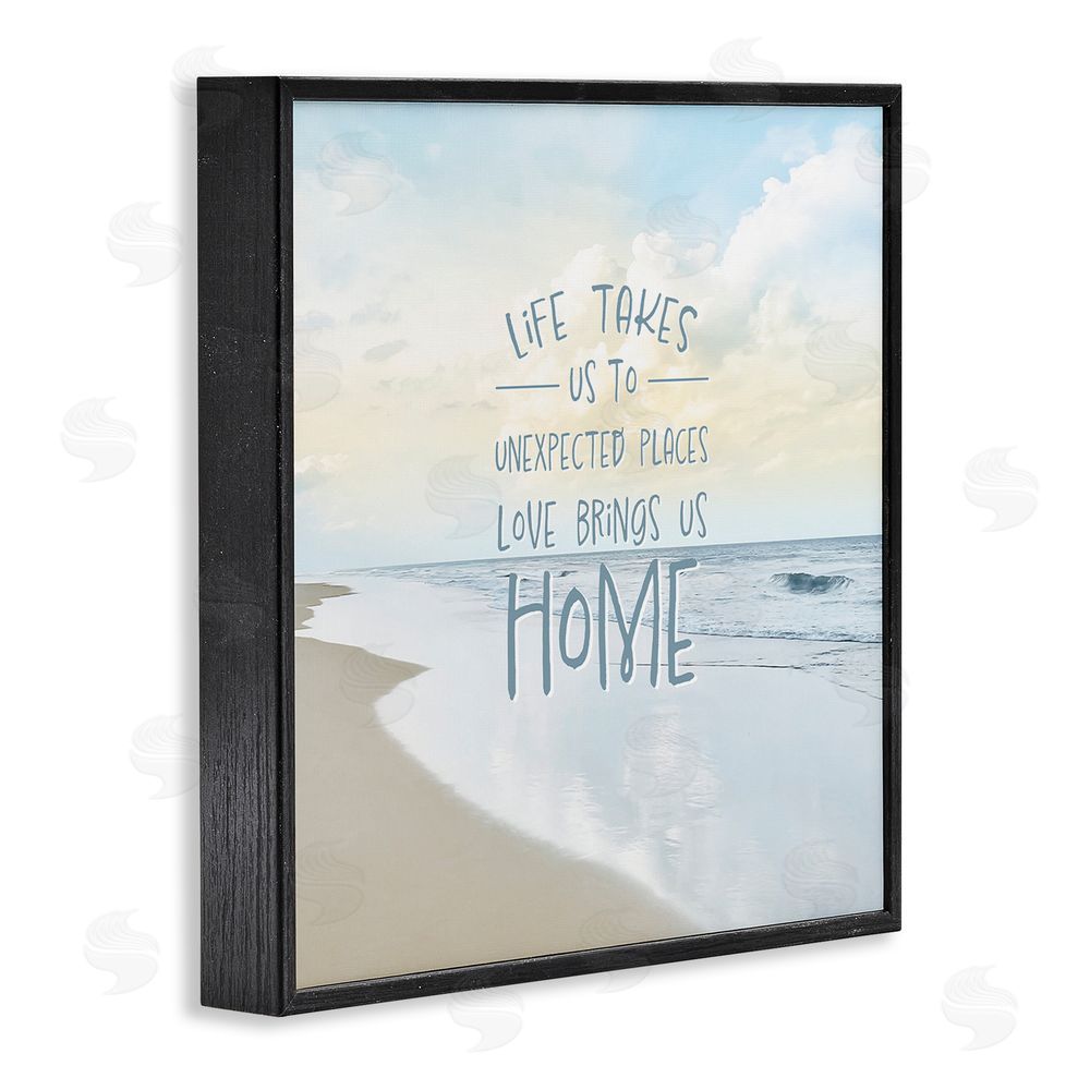 Natalie Carpentieri Love Brings Us Home Inspiration Black Framed Giclee Wall Art Print