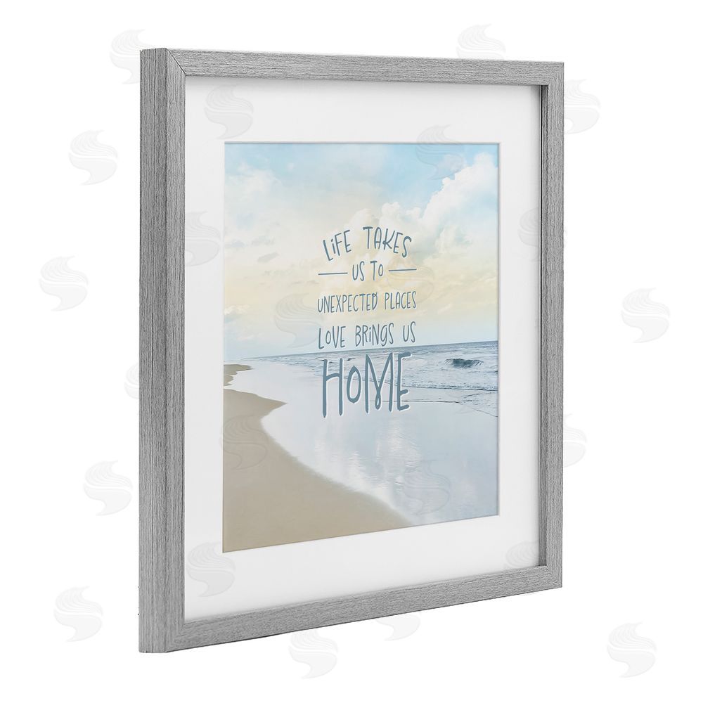 Natalie Carpentieri Love Brings Us Home Inspiration Gray Framed Print Under Glass Wall Art
