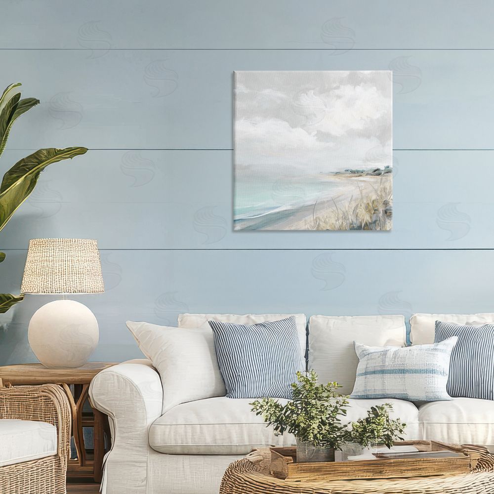 Carol Robinson Coastal Morning By The Dunes Stretched Canvas Wall Art in Room