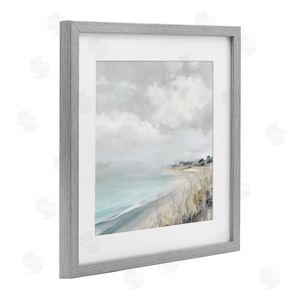 Carol Robinson Coastal Morning By The Dunes Gray Framed Print Under Glass Wall Art