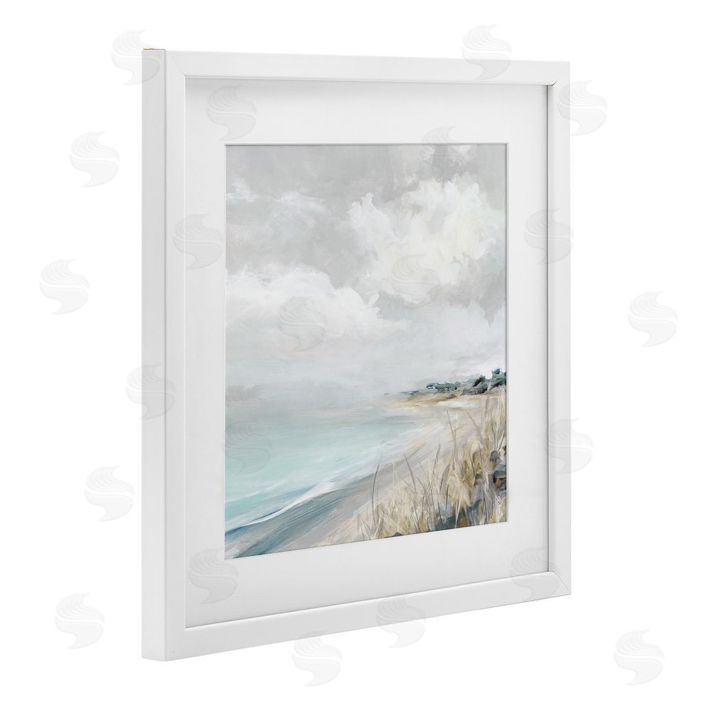 Carol Robinson Coastal Morning By The Dunes White Framed Print Under Glass Wall Art